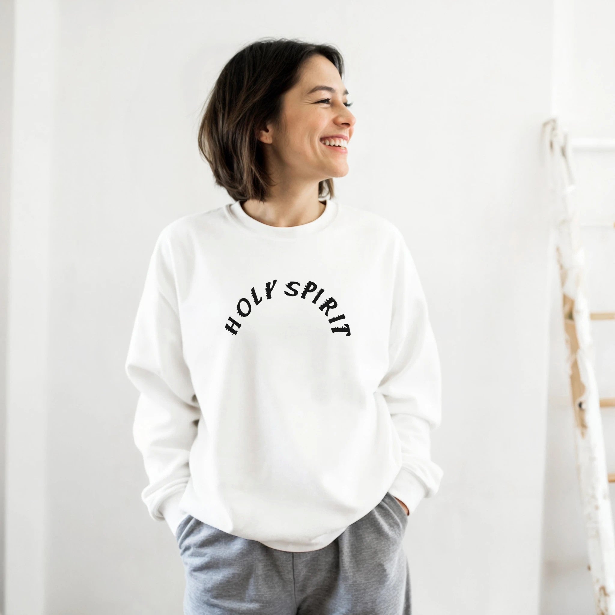 Holy Spirit Crewneck-White-S-Bootlg