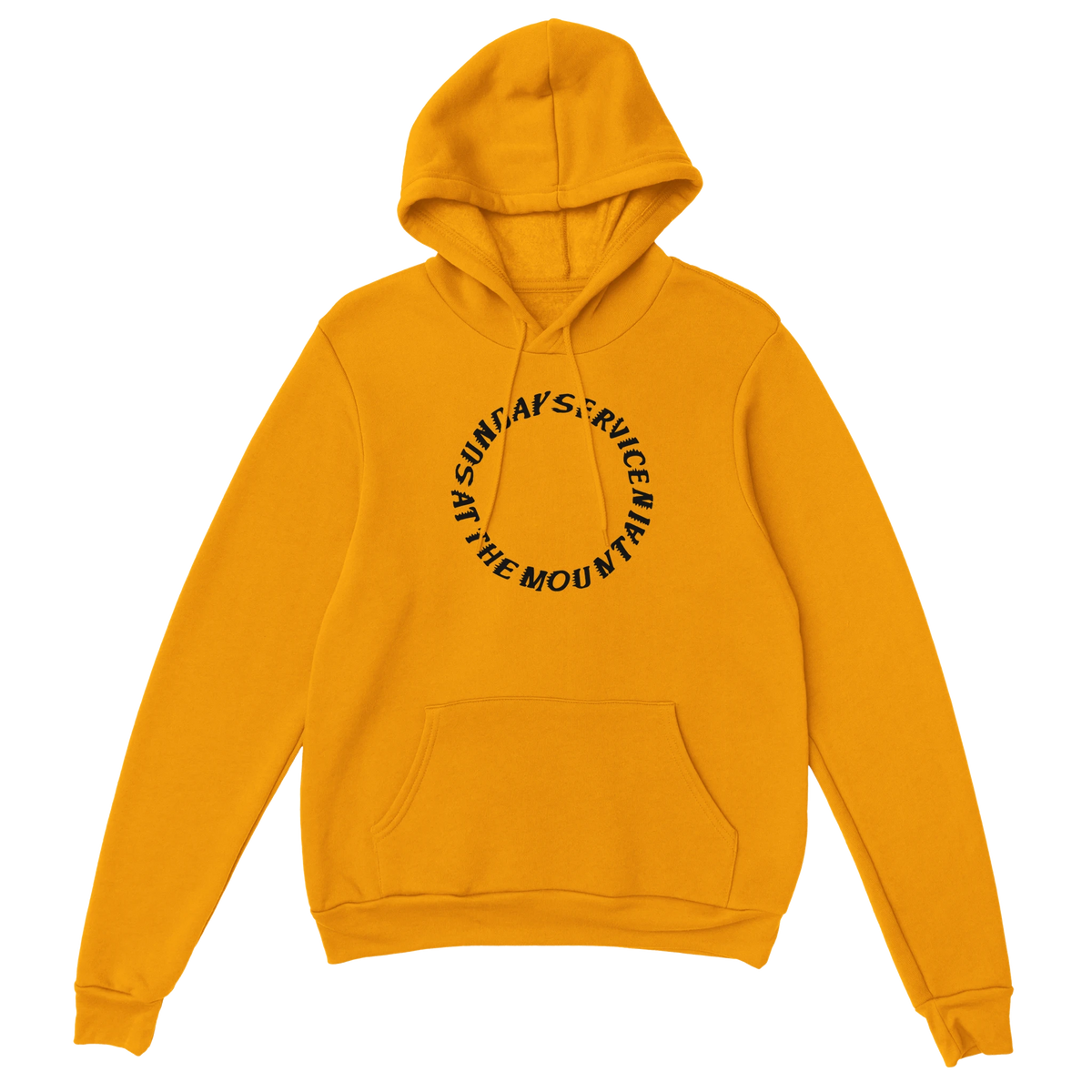 Sunday Service at the Mountain Hoodie-Gold-S-Bootlg