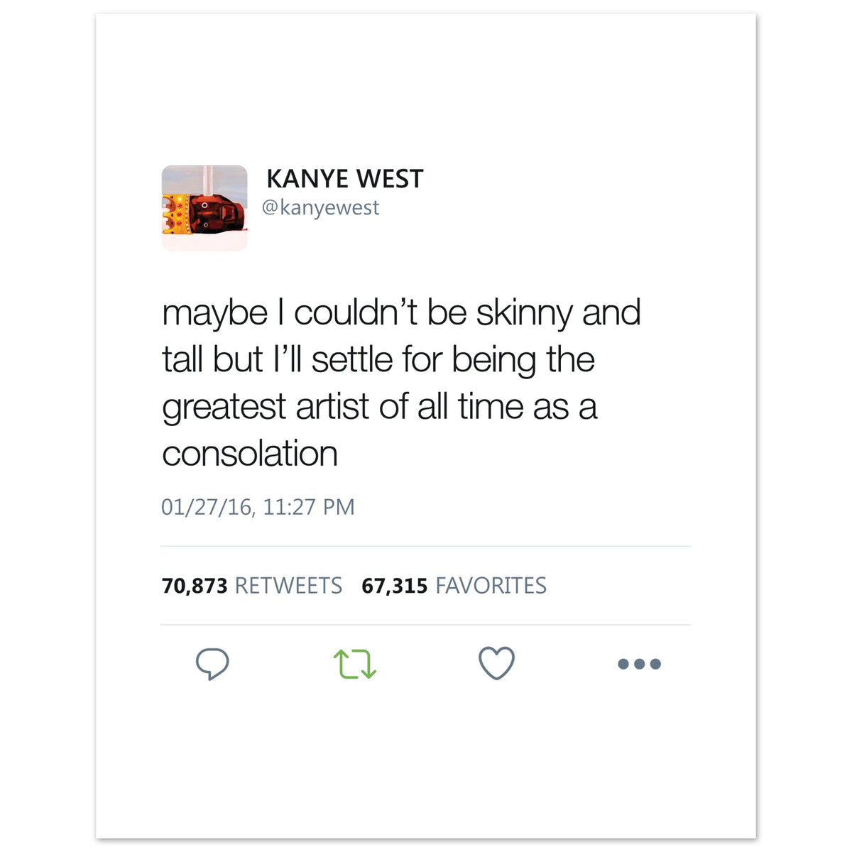 Skinny and Tall Tweet Poster-40x50 cm / 16x20″-Bootlg