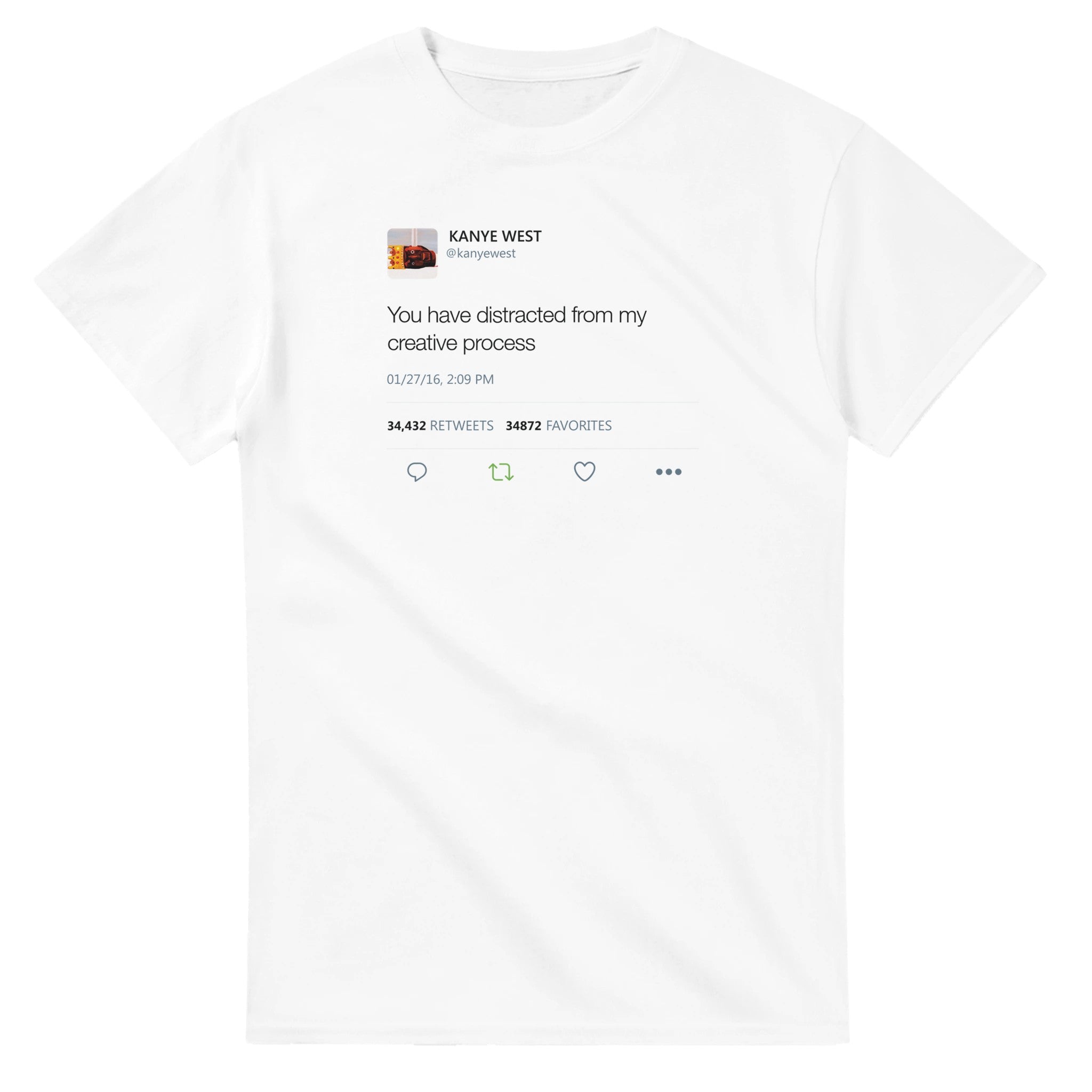 Creative Process Kanye West Tweet Tee-White-S-Bootlg