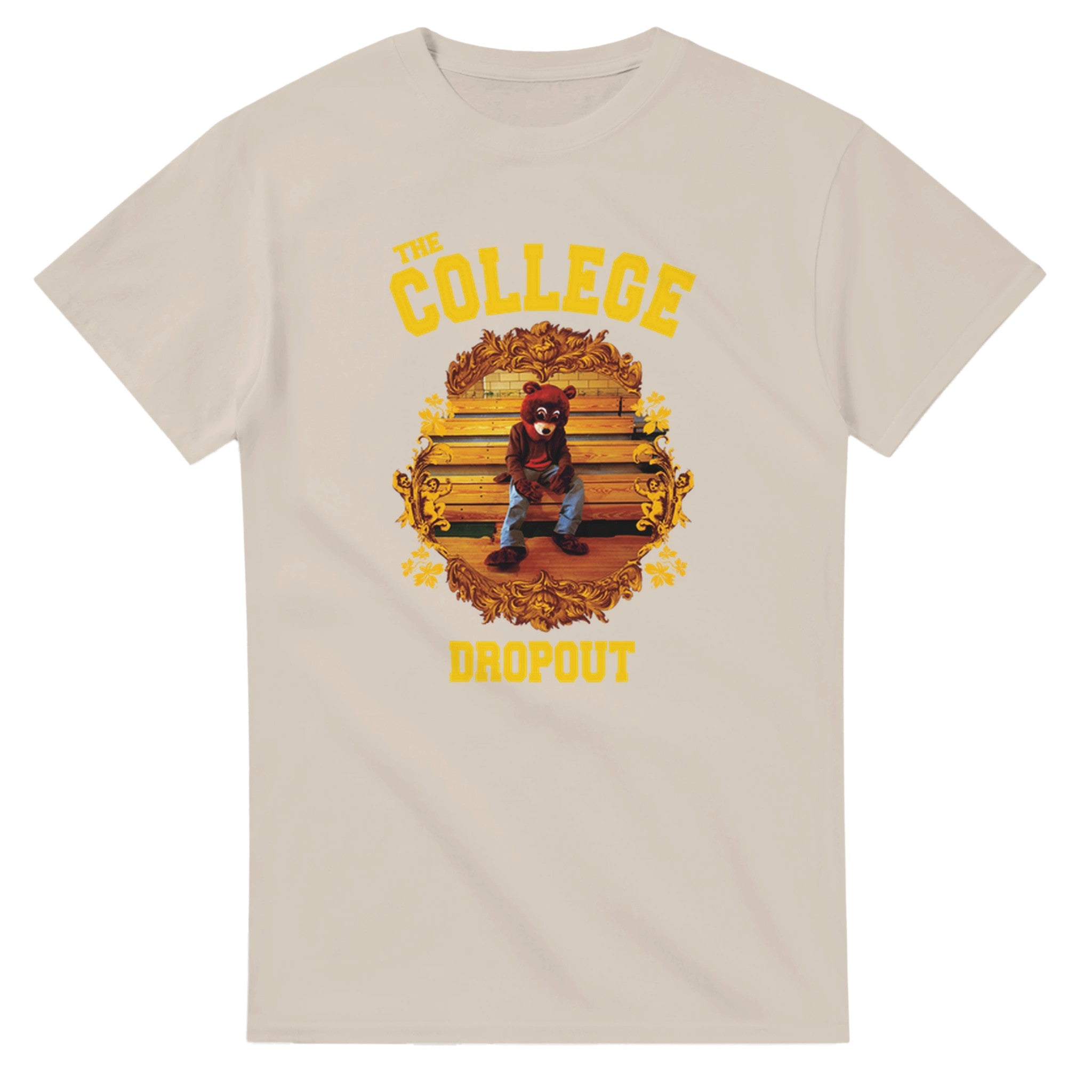 The College Dropout Bear Unisex Tee - Old Kanye West inspired Tshirt-Sand-S-Bootlg