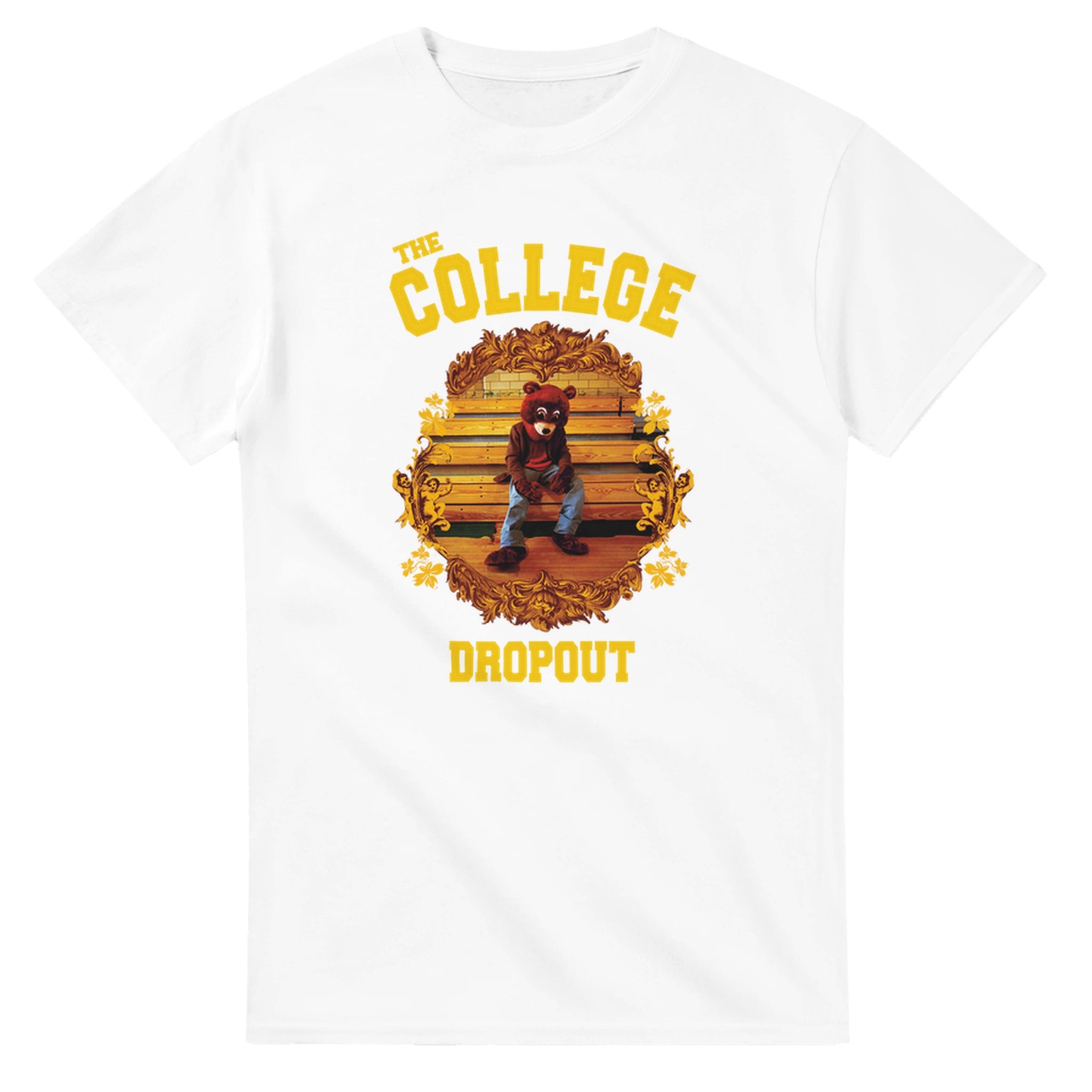 The College Dropout Bear Unisex Tee - Old Kanye West inspired Tshirt-White-S-Bootlg