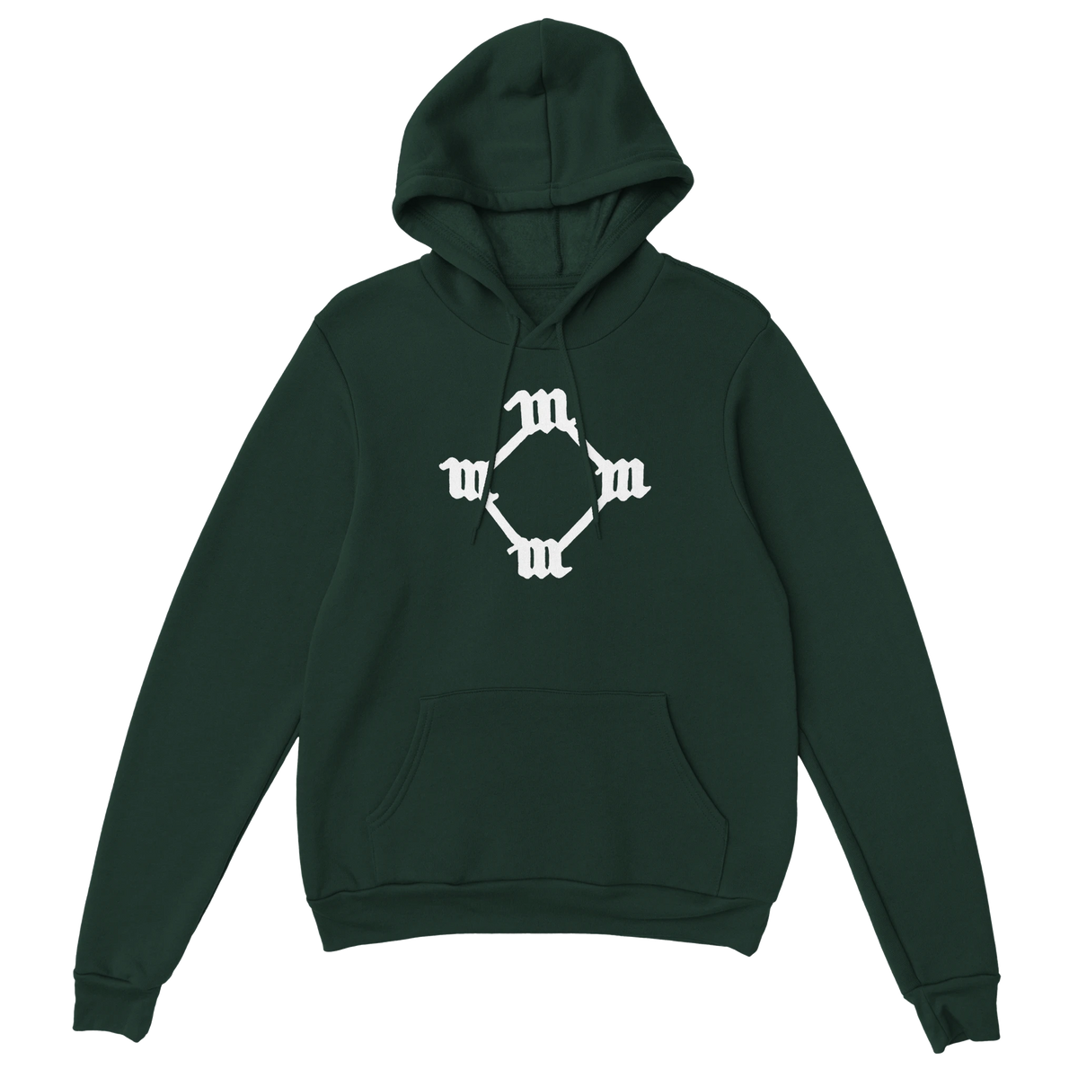 Four M Kanye West Tattoo Hoodie-Forest Green-S-Bootlg
