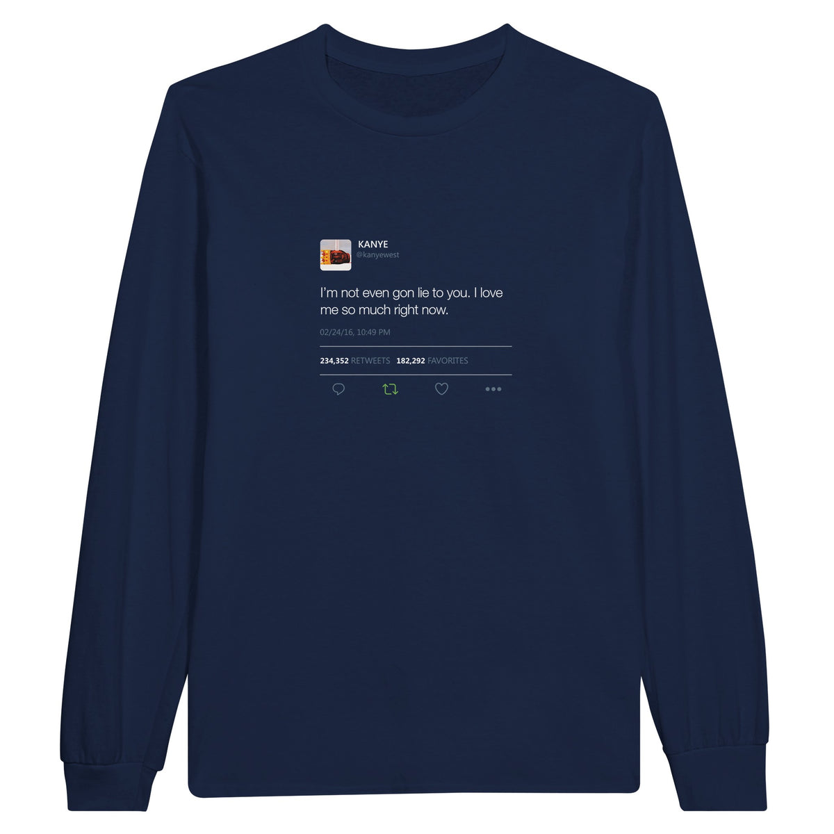 I Love Me So Much Long Sleeve-Navy-S-Bootlg