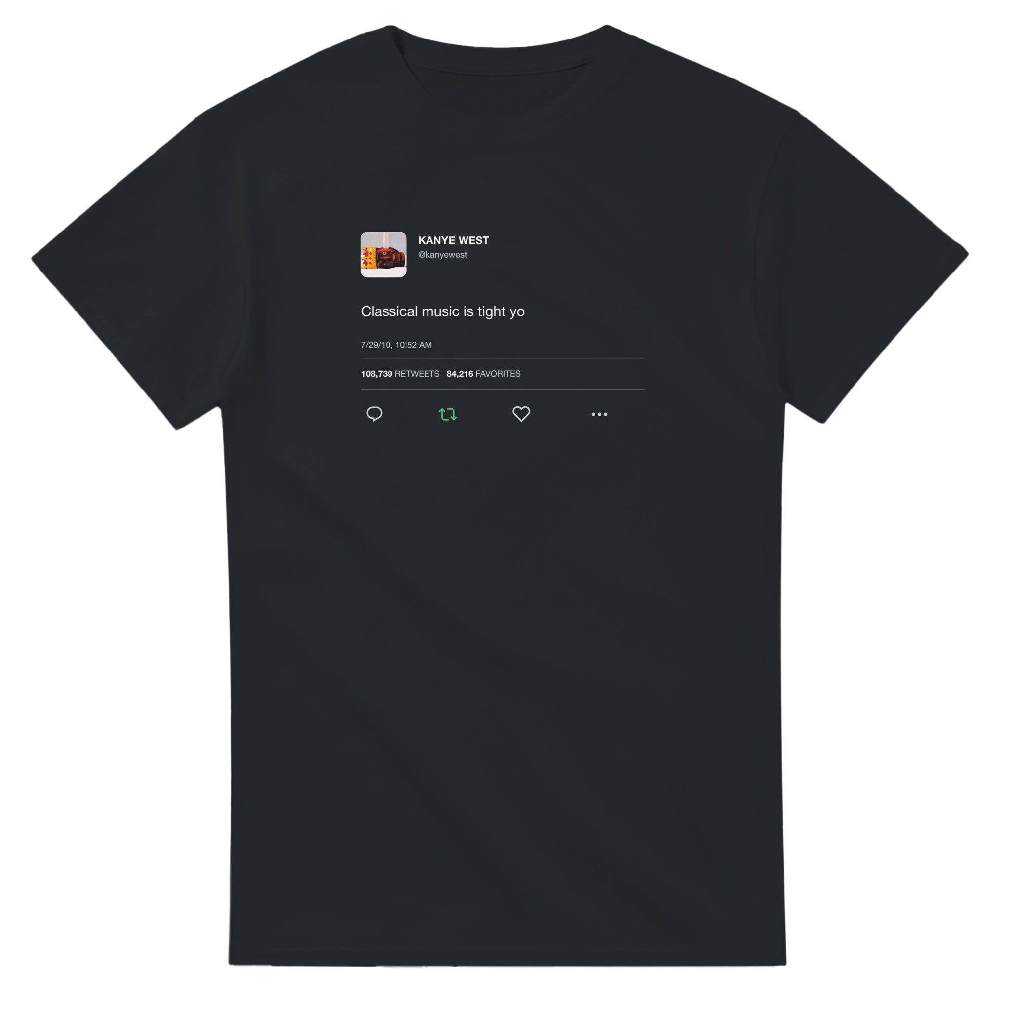 Classical Music Kanye West Tee-Black-S-Bootlg
