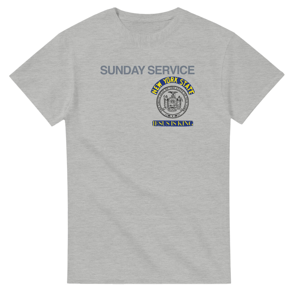 Jesus Is King New York Tee-Ash-S-Bootlg