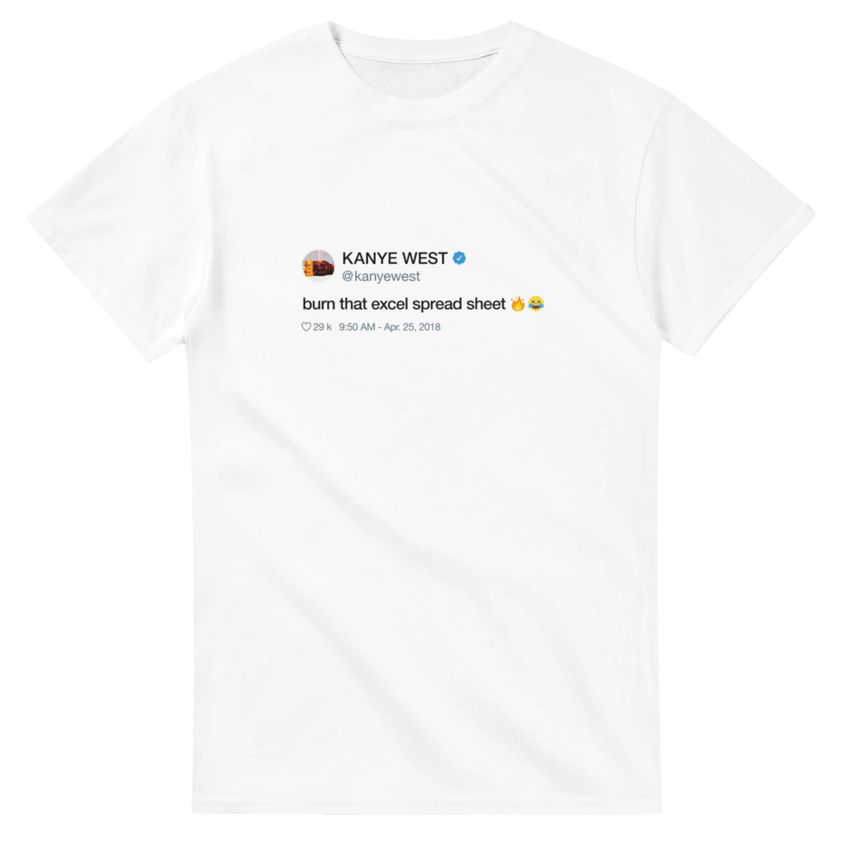 Burn That Excel Spreadsheet Tee-White-S-Bootlg
