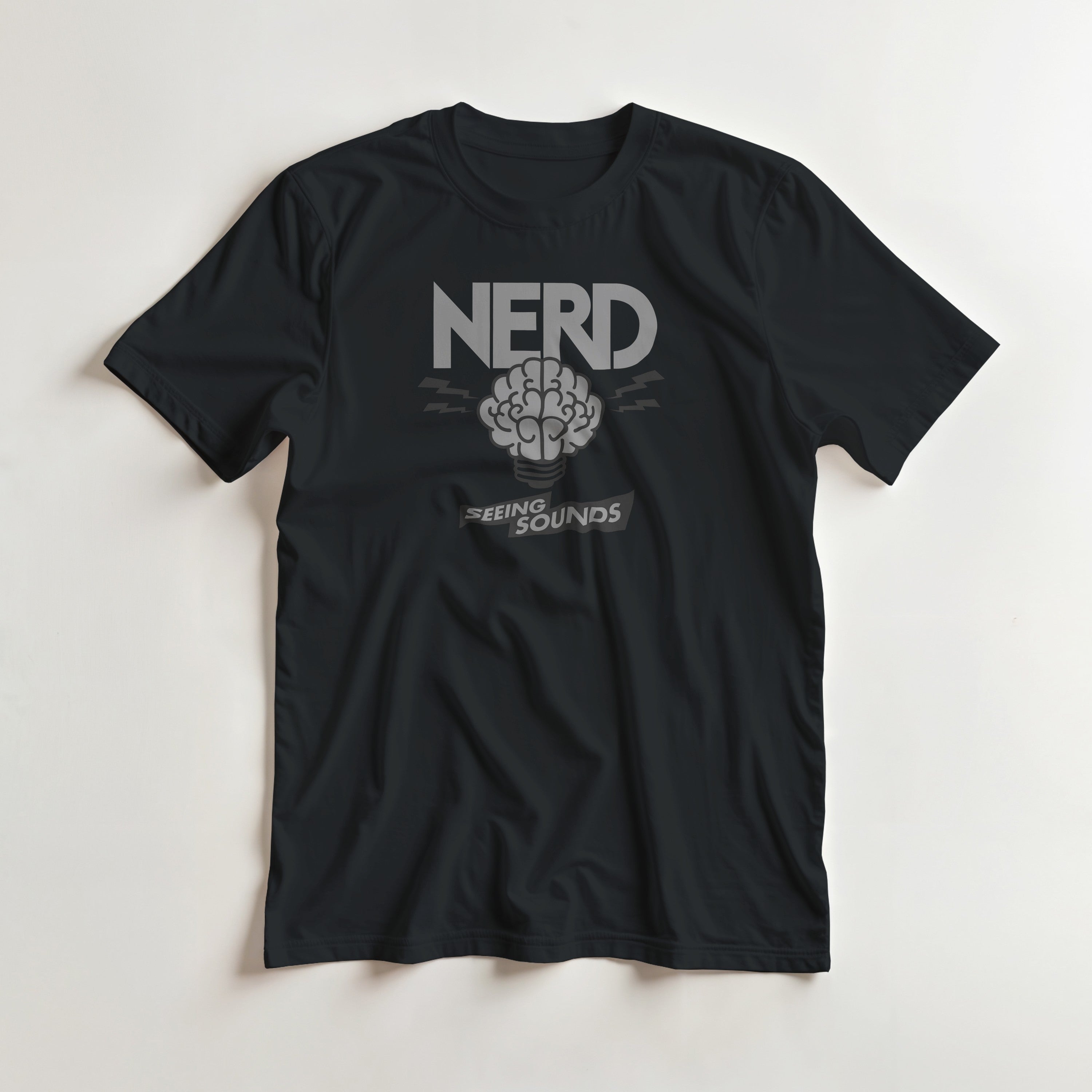 NERD Seeing Sounds Inspired brain T-Shirt-White-S-Bootlg