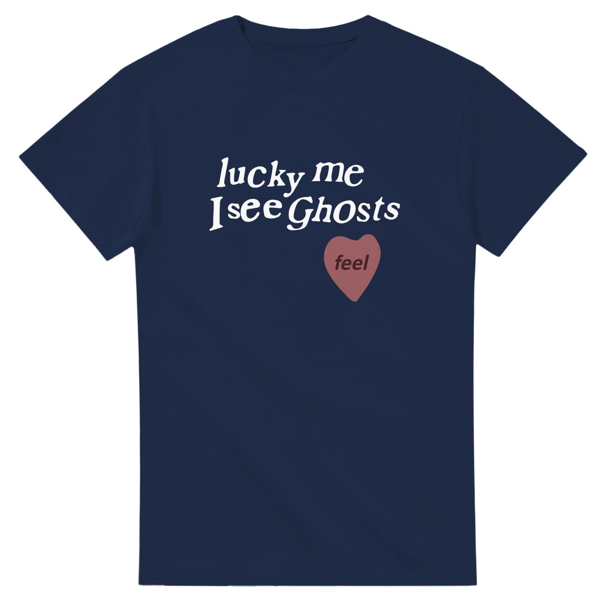 Lucky Me I See Ghosts T-Shirt-Navy-S-Bootlg