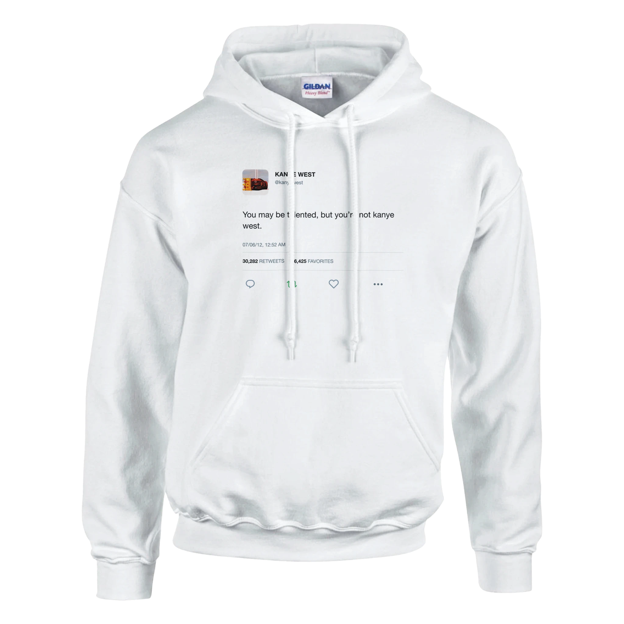You May Be Talented Kanye West Tweet Hoodie-White-S-Bootlg