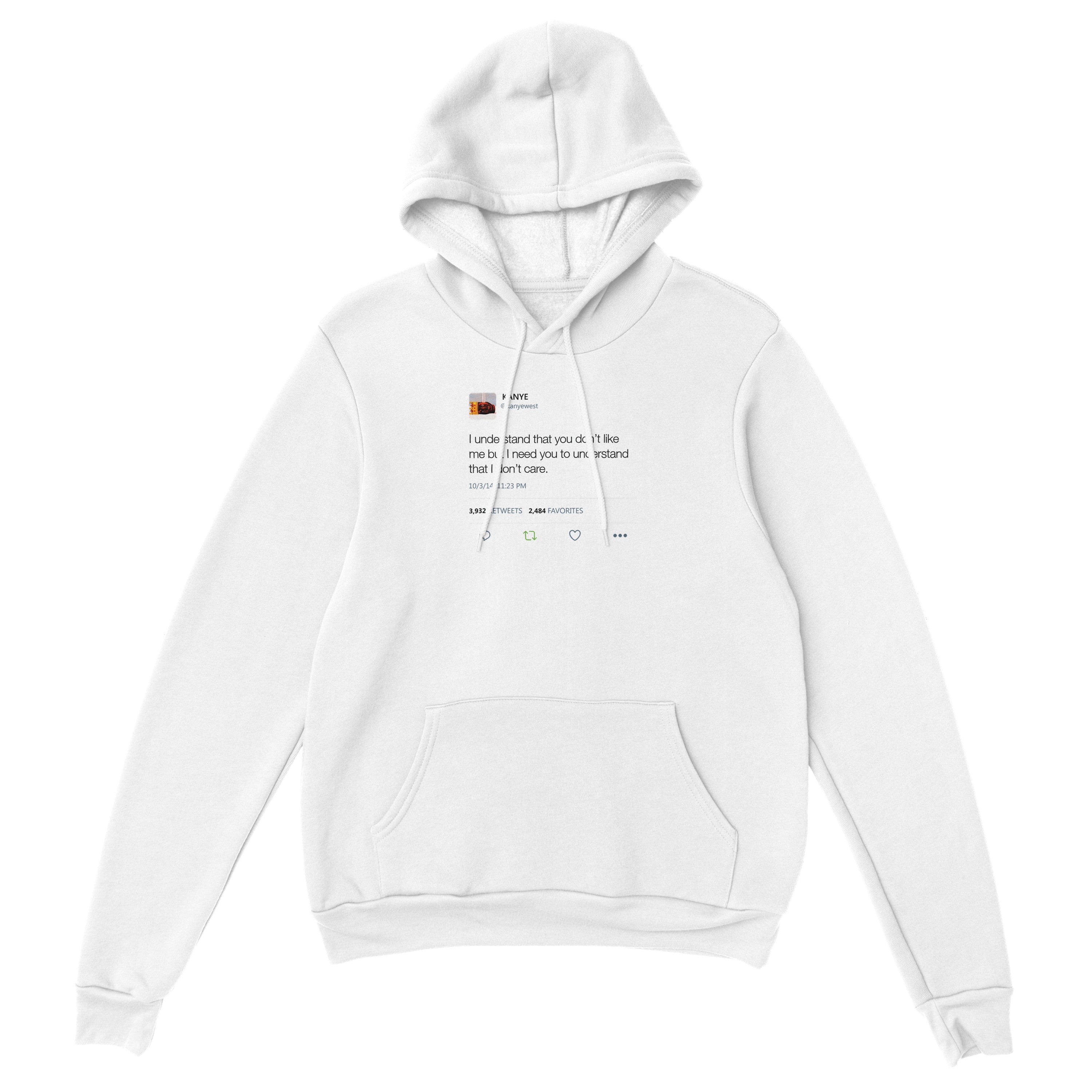 I Need You To Understand Kanye West Tweet Hoodie-White-S-Bootlg