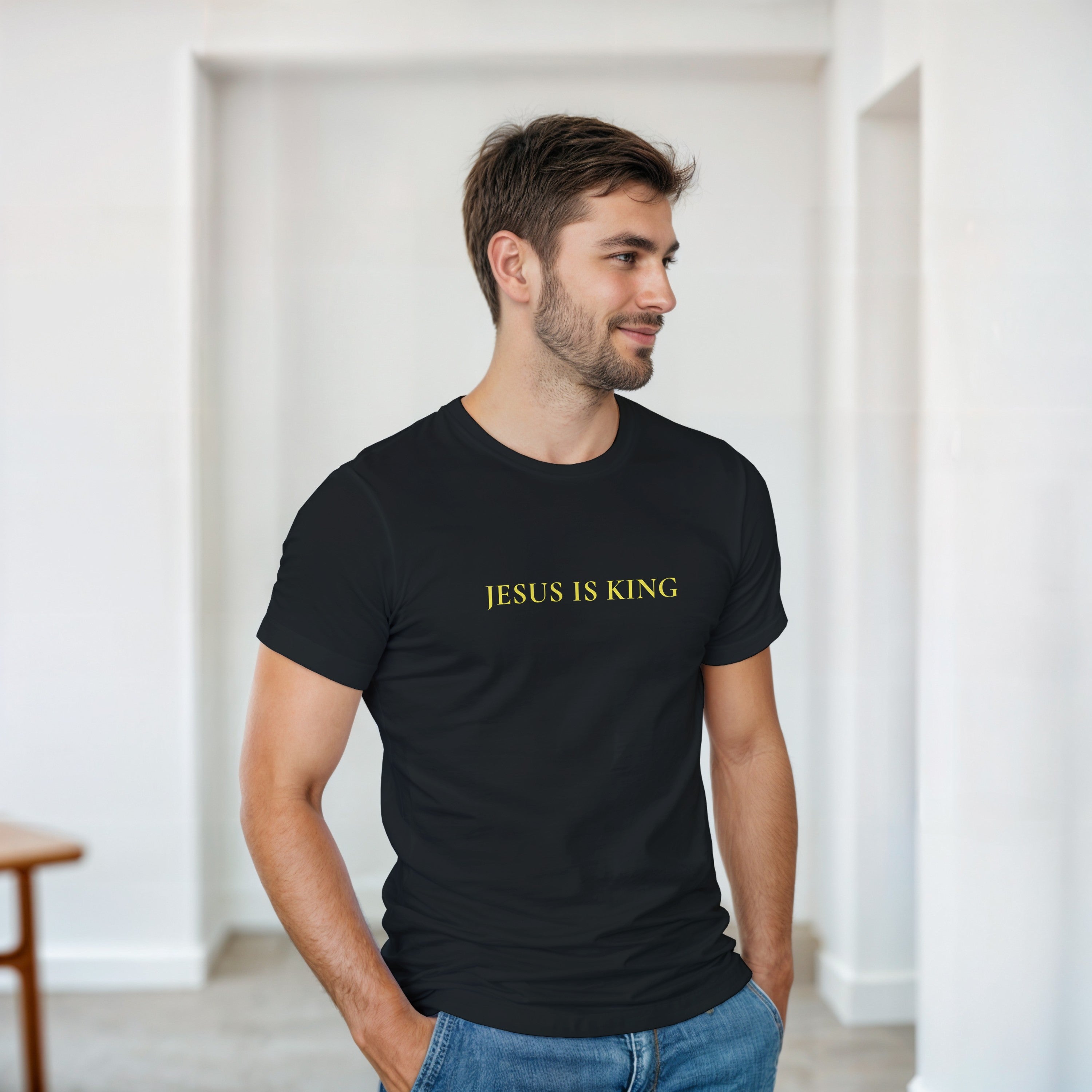 Jesus Is King Sunday Service Tee-White-S-Bootlg