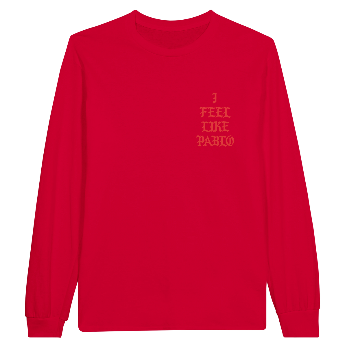 I Feel Like Pablo Jersey Long Sleeve Tee-S-Red-Bootlg