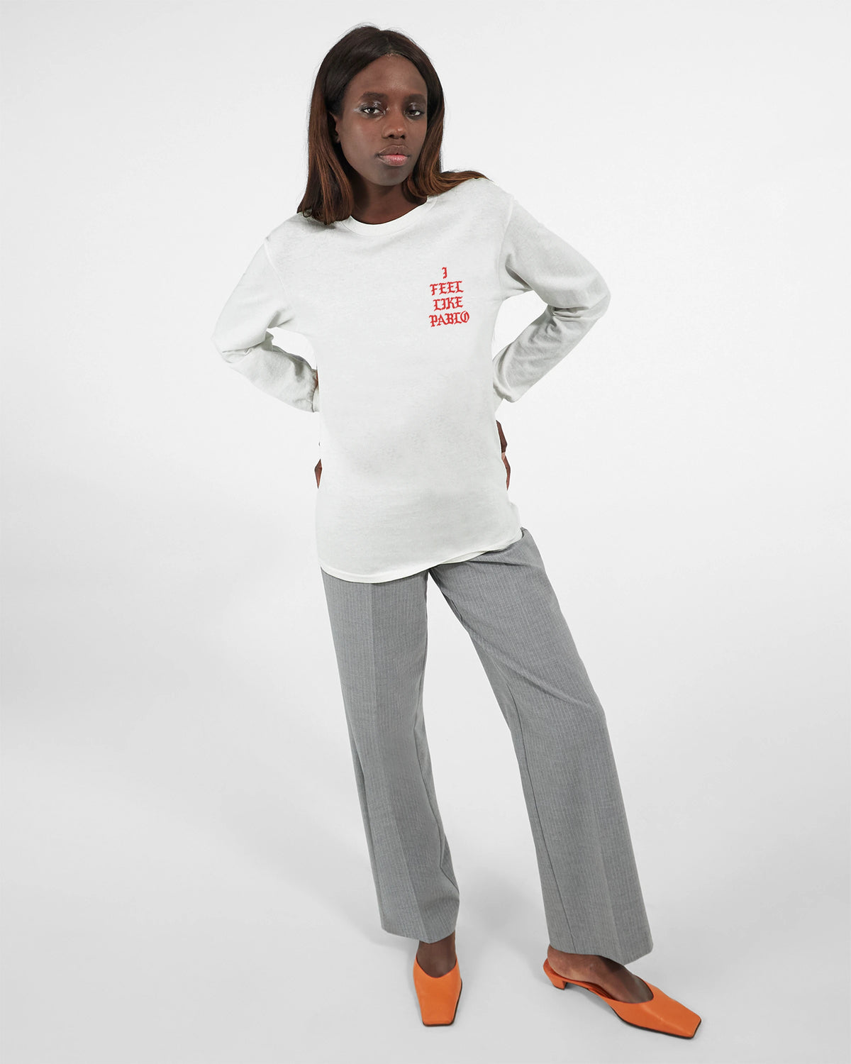 I Feel Like Pablo Jersey Long Sleeve Tee-S-White-Bootlg