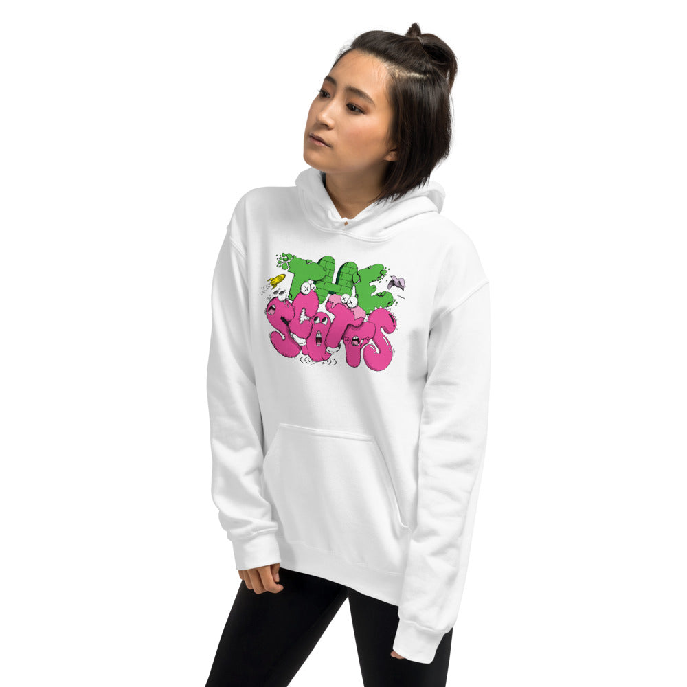 The Scotts Graffiti Kid Cudi Hoodie Merch Inspired Unisex Hooded Sweatshirt-Ash-L-Bootlg