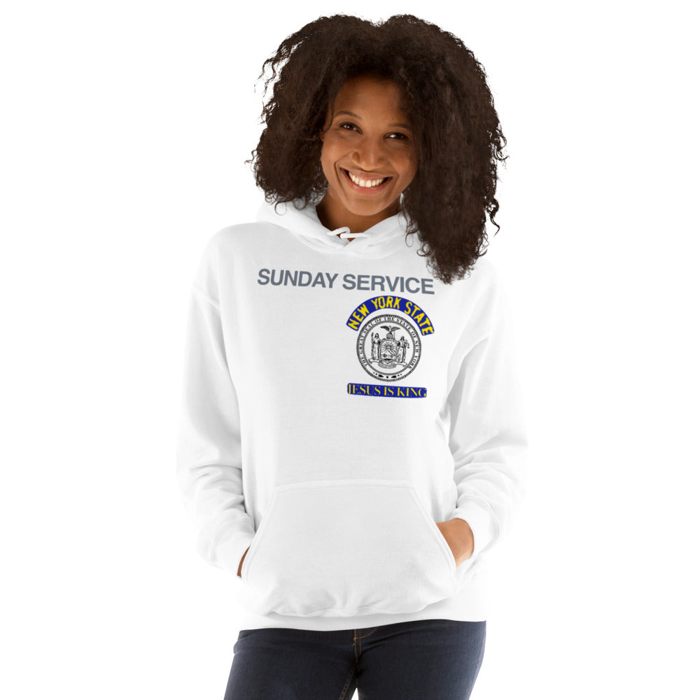 Jesus is King New York Seal Hoodie-S-White-Bootlg