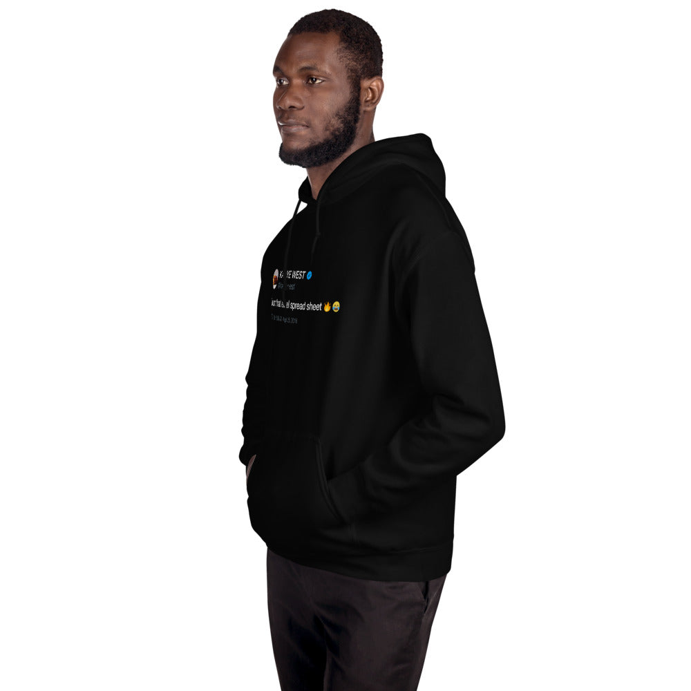 Burn that excel spreadsheet - Kanye West Tweet Hoodie-Black-L-Bootlg