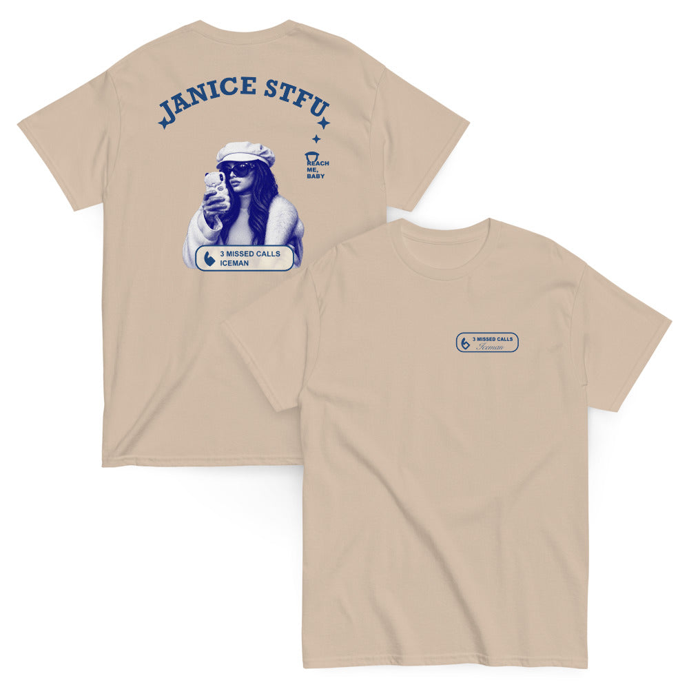 Janice STFU Drake Tee-Sand-S-Bootlg