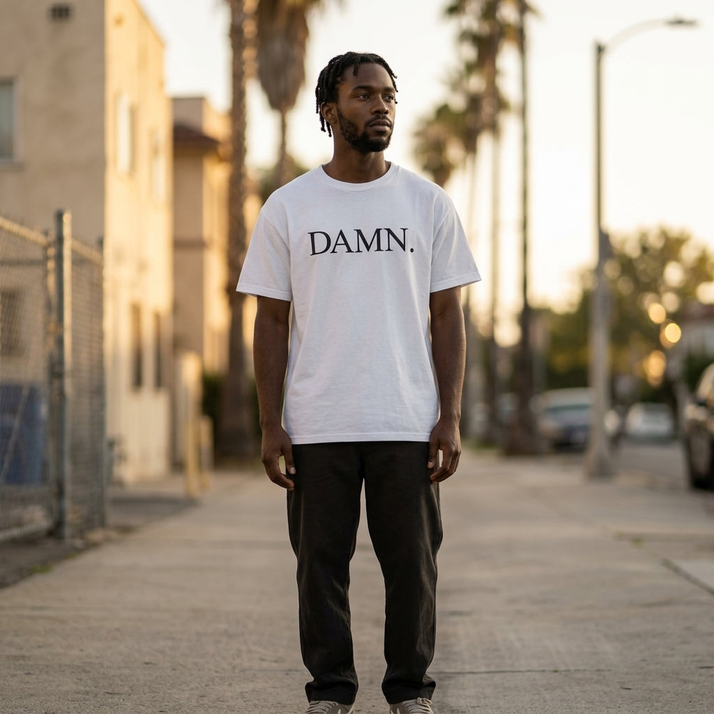 Kendrick Lamar DAMN T-Shirt-White-S-Bootlg