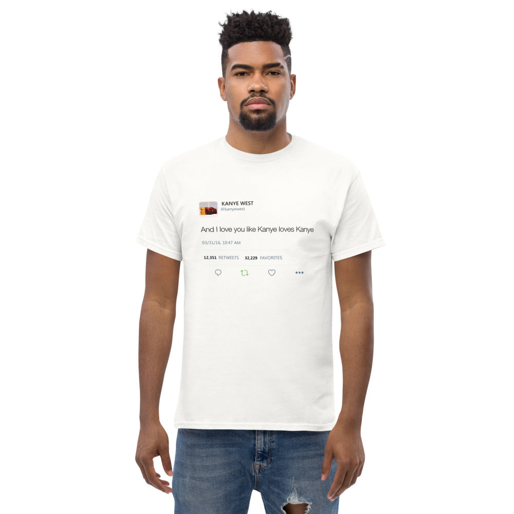 I Love You Like Kanye Loves Kanye Tee-White-S-Bootlg