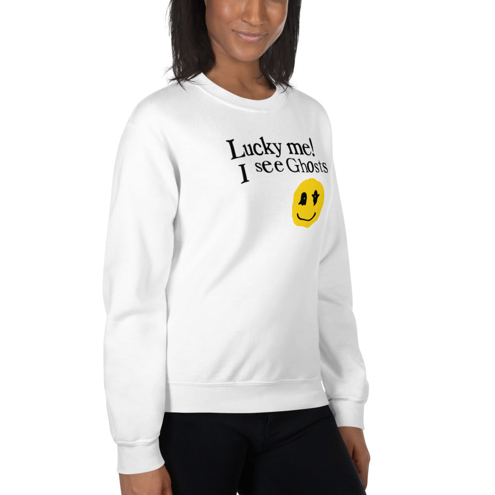 Lucky me I see Ghosts Unisex Crewneck Sweatshirt-2XL-Bootlg