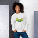 The Fresh Prince Women's Sponge Fleece Wide Neck Sweatshirt-White-L-Bootlg