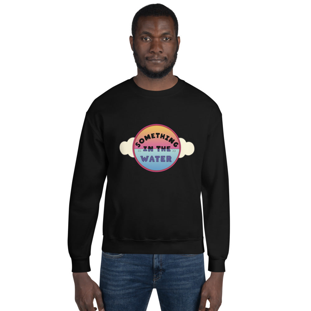 Something in the water Unisex Heavy Blend Crewneck Sweatshirt - Pharrell Williams festival merch inspired-Black-L-Bootlg