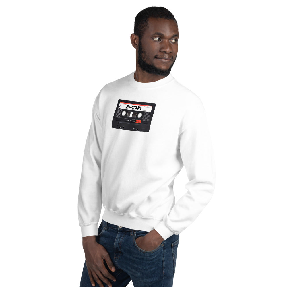 Mixtape Tape Heavy Blend™ Crewneck Sweatshirt-White-L-Bootlg