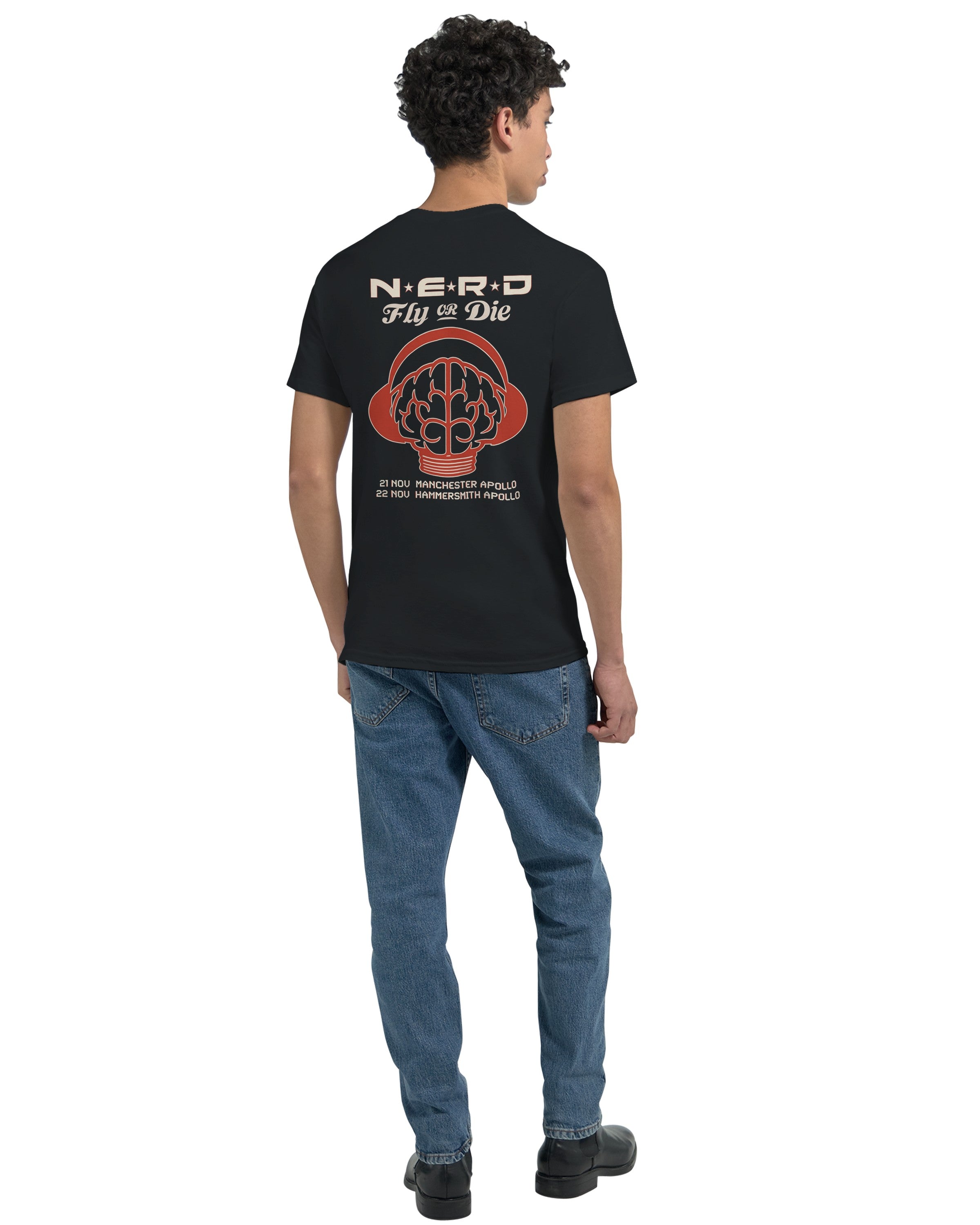 NERD Fly or Die brain logo unisex t-shirt-Forest Green-S-Bootlg