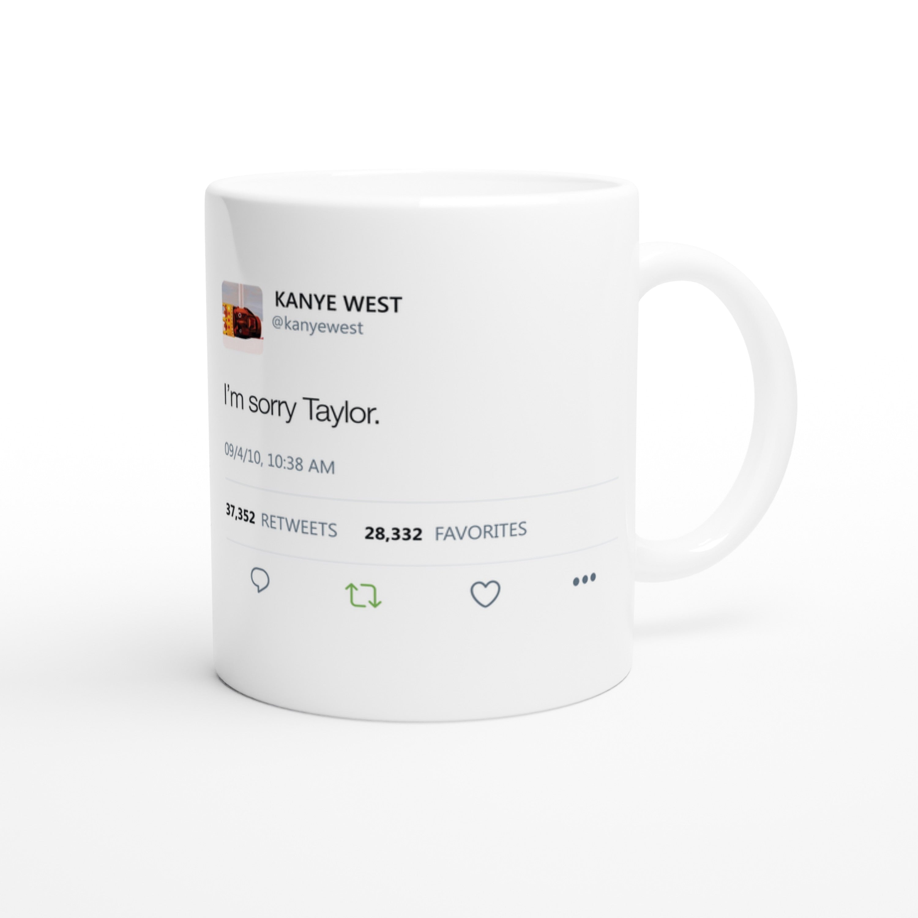 I'm sorry Taylor Kanye West Tweet Mug