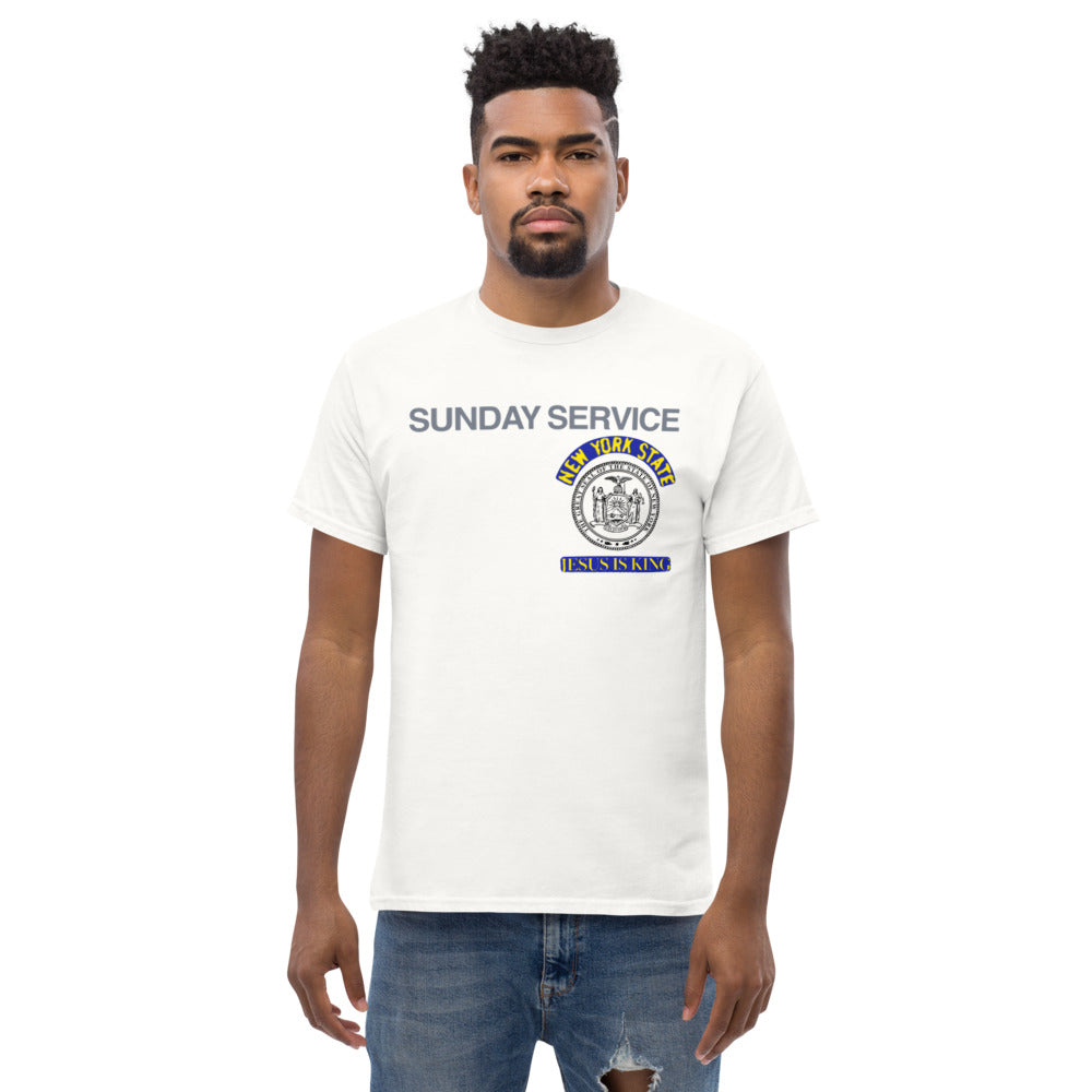 Jesus is King New York Seal T-Shirt-L-White-Bootlg