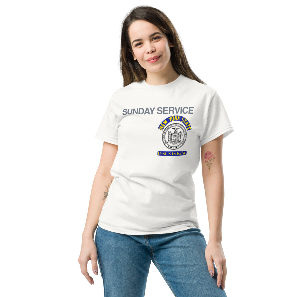 Jesus is King New York Seal T-Shirt-L-White-Bootlg