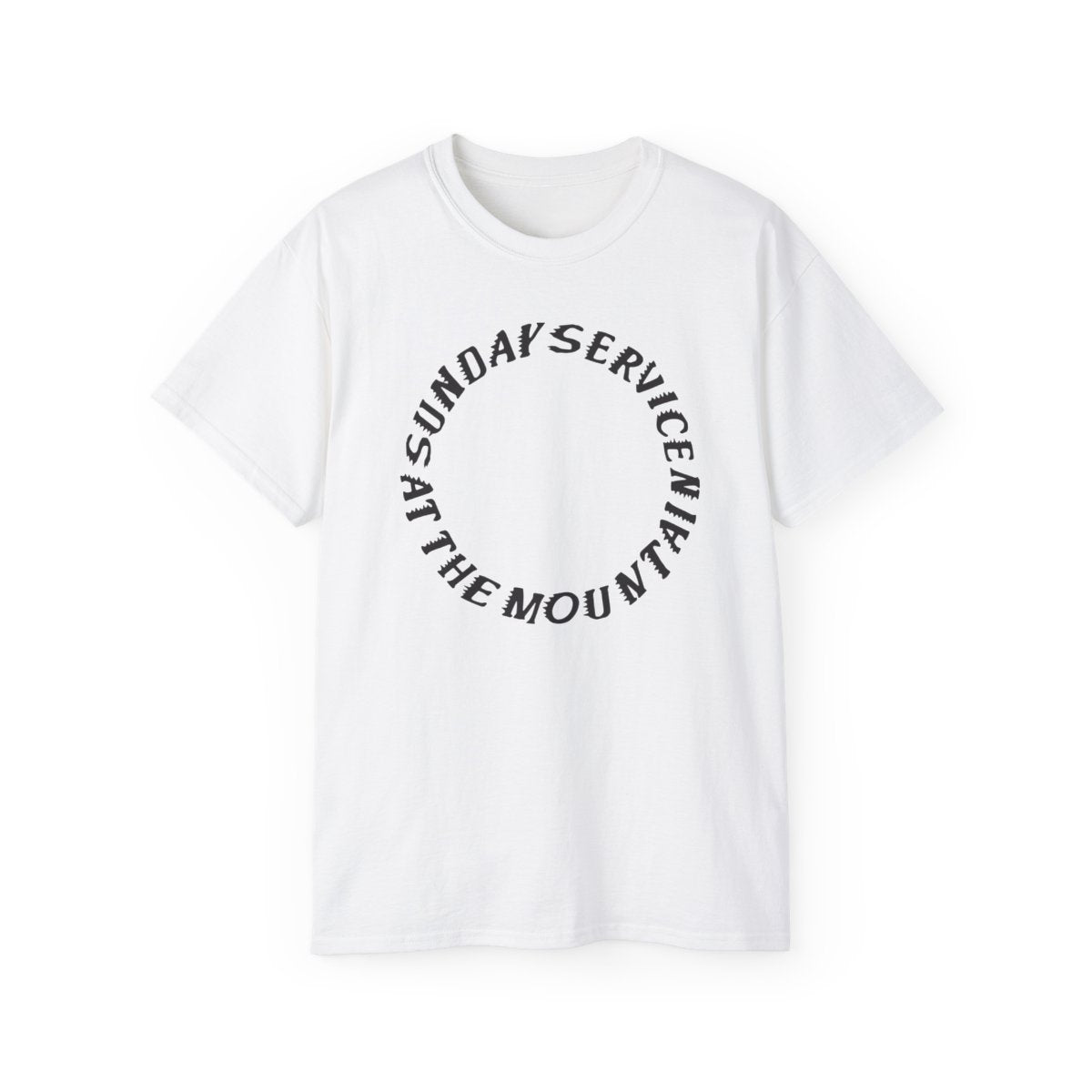 Sunday Service Mountain Tee, front view