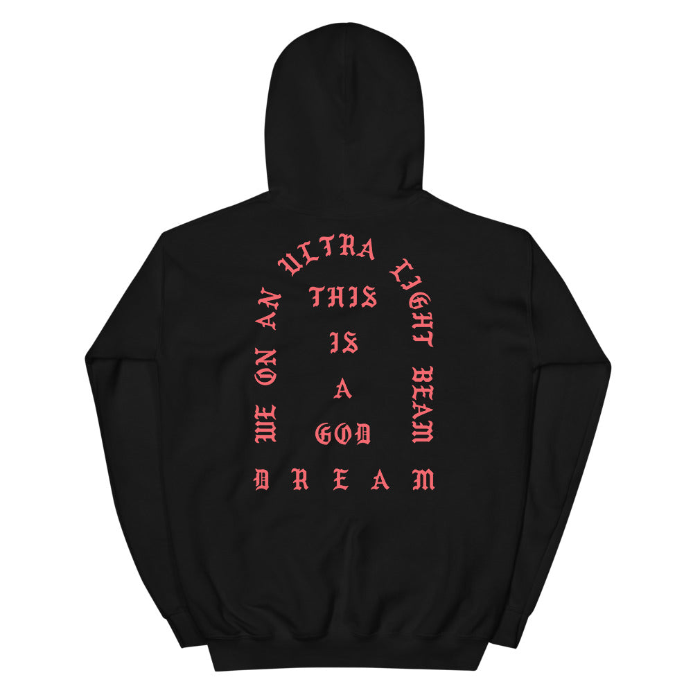 I Feel Like Pablo Paris hoodie back view in Black