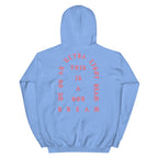 I Feel Like Pablo Paris hoodie back view in Carolina Blue