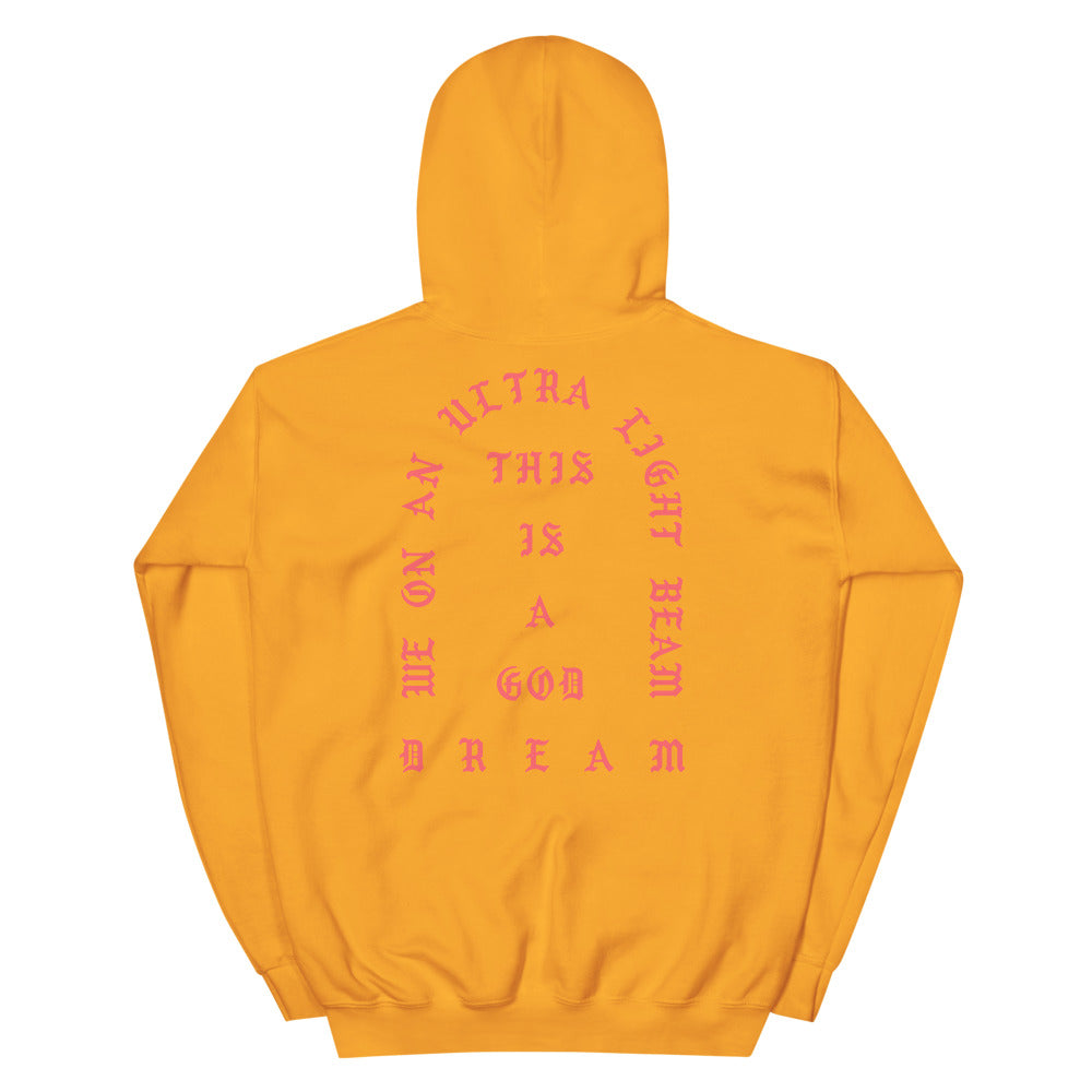 I Feel Like Pablo Paris hoodie back view in Gold