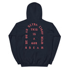 I Feel Like Pablo Paris hoodie back view in Navy