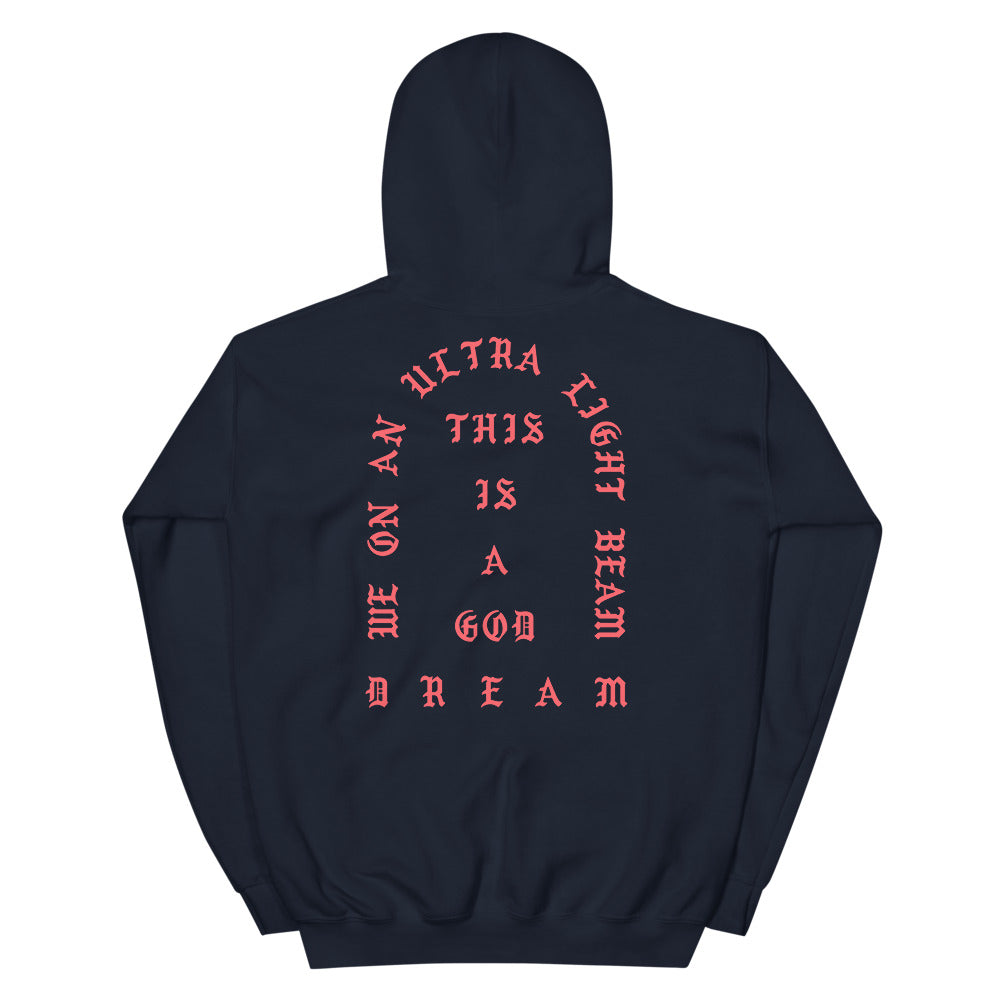 I Feel Like Pablo Paris hoodie back view in Navy