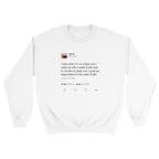 Water Bottle Tweet Kanye West Crewneck-White-S-Bootlg