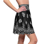 Bandana Skater Skirt Black & White-Bootlg
