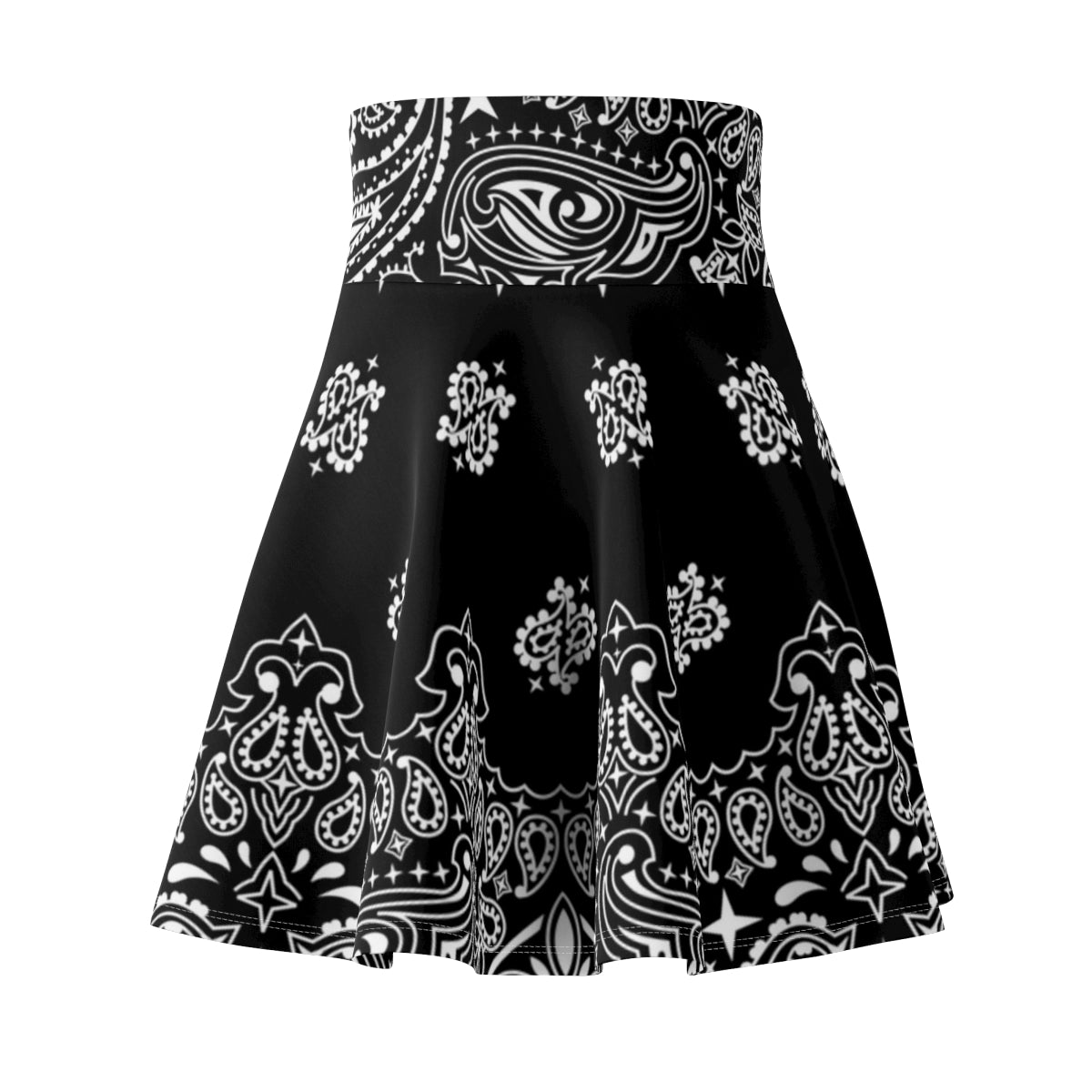 Bandana Skater Skirt Black & White-Bootlg
