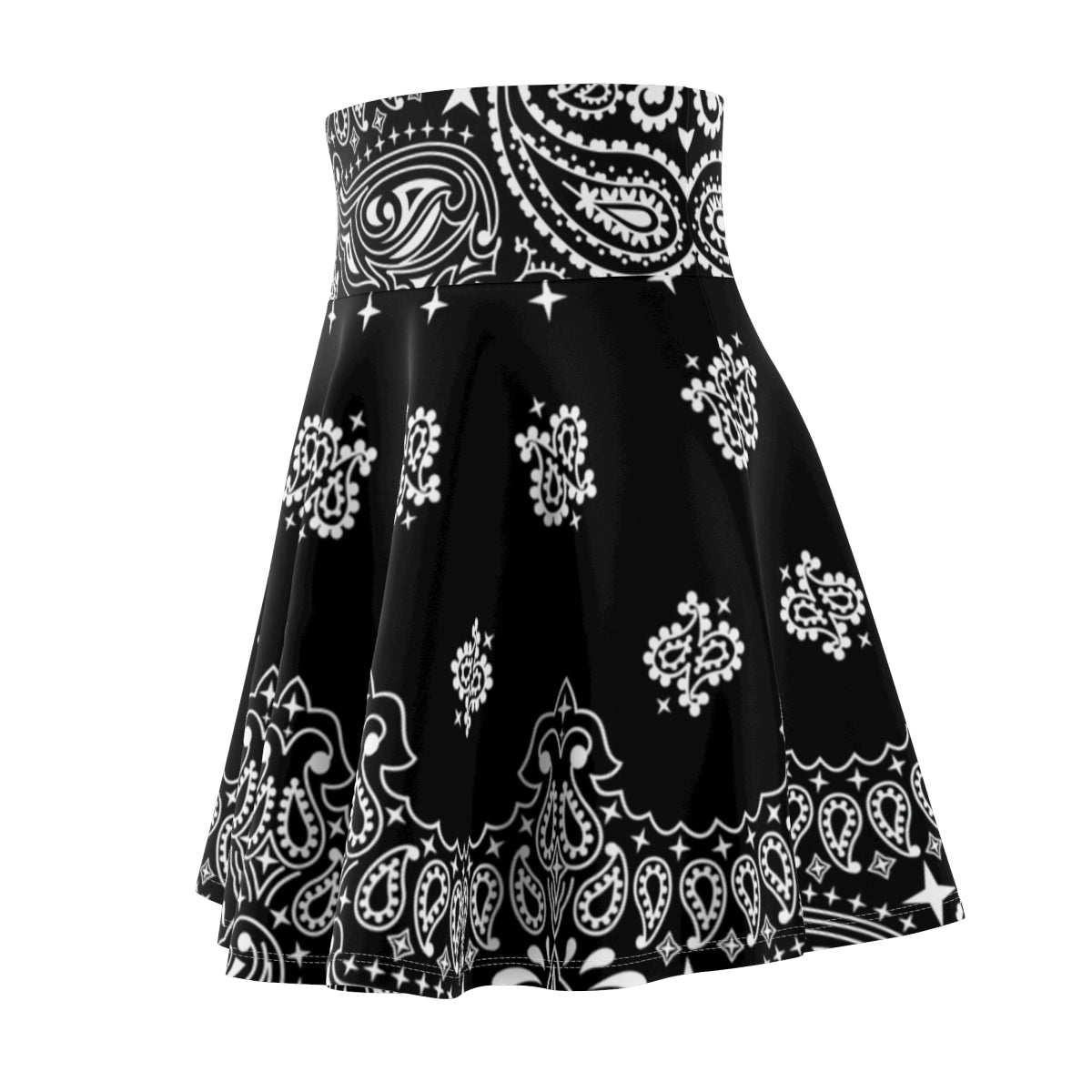 Bandana Skater Skirt Black & White-Bootlg