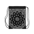 Black Bandana Drawstring Bag-One Size-Bootlg