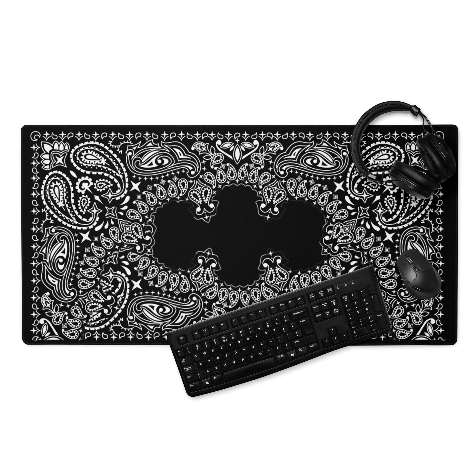 Black Bandana Gangsta Gaming mouse pad-36″×18″-Bootlg