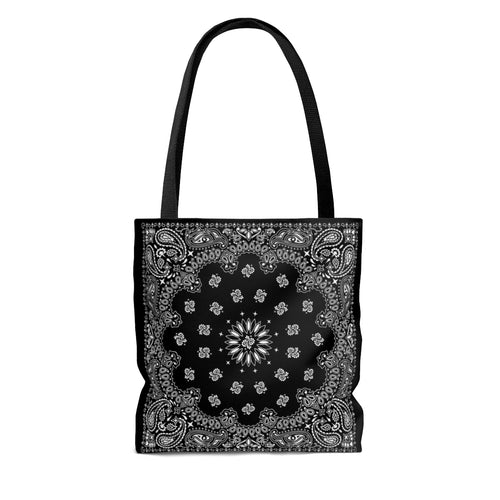 Black Bandana Tote Bag - YSL Saint Laurent inspired-Small-Bootlg