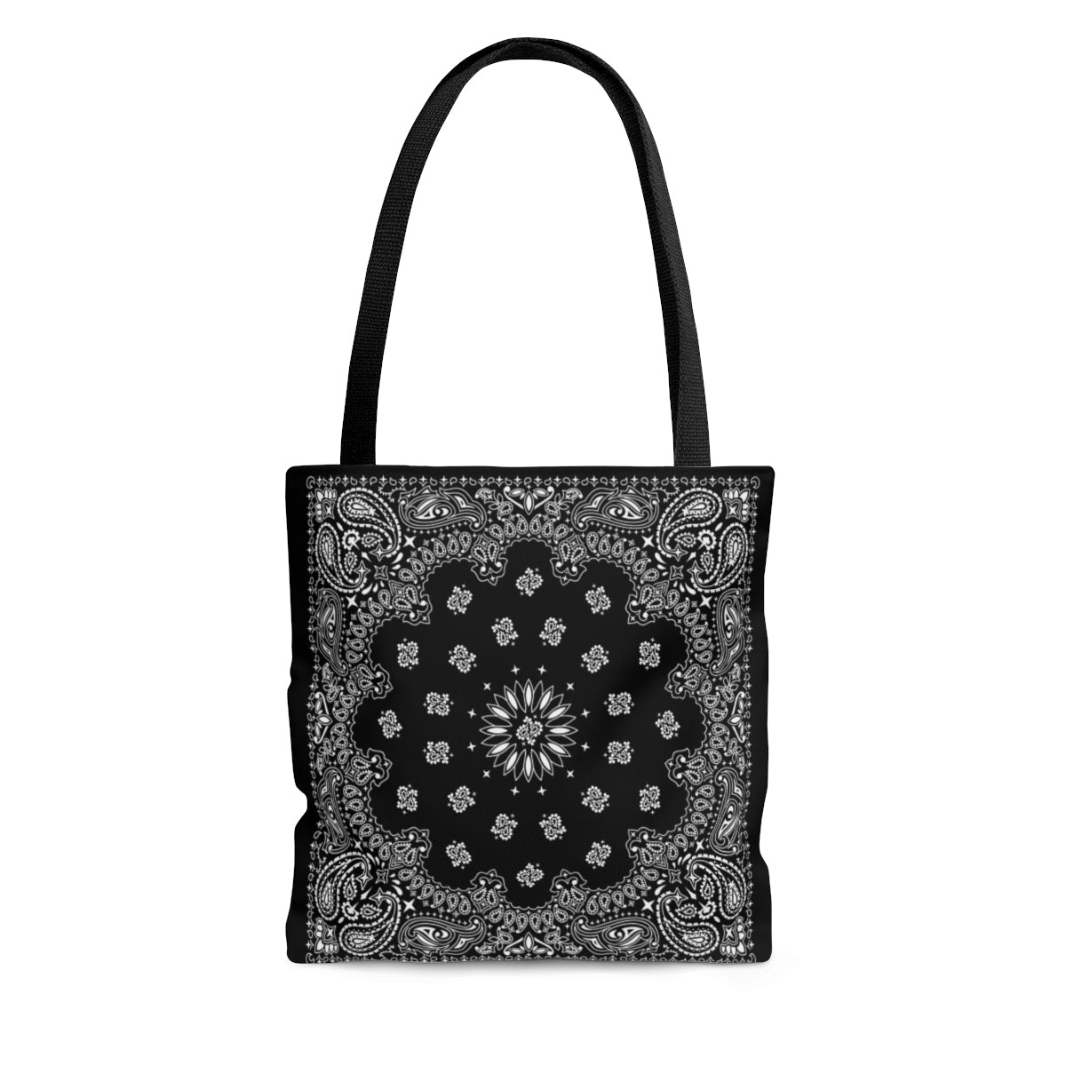 Black Bandana Tote Bag - YSL Saint Laurent inspired-Small-Bootlg