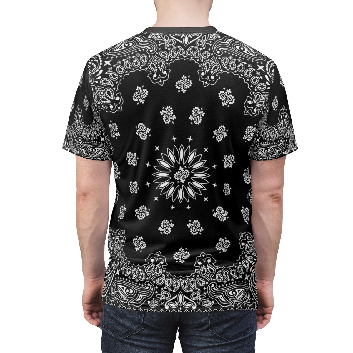 Black Bandana Unisex AOP Cut & Sew Tee-Bootlg