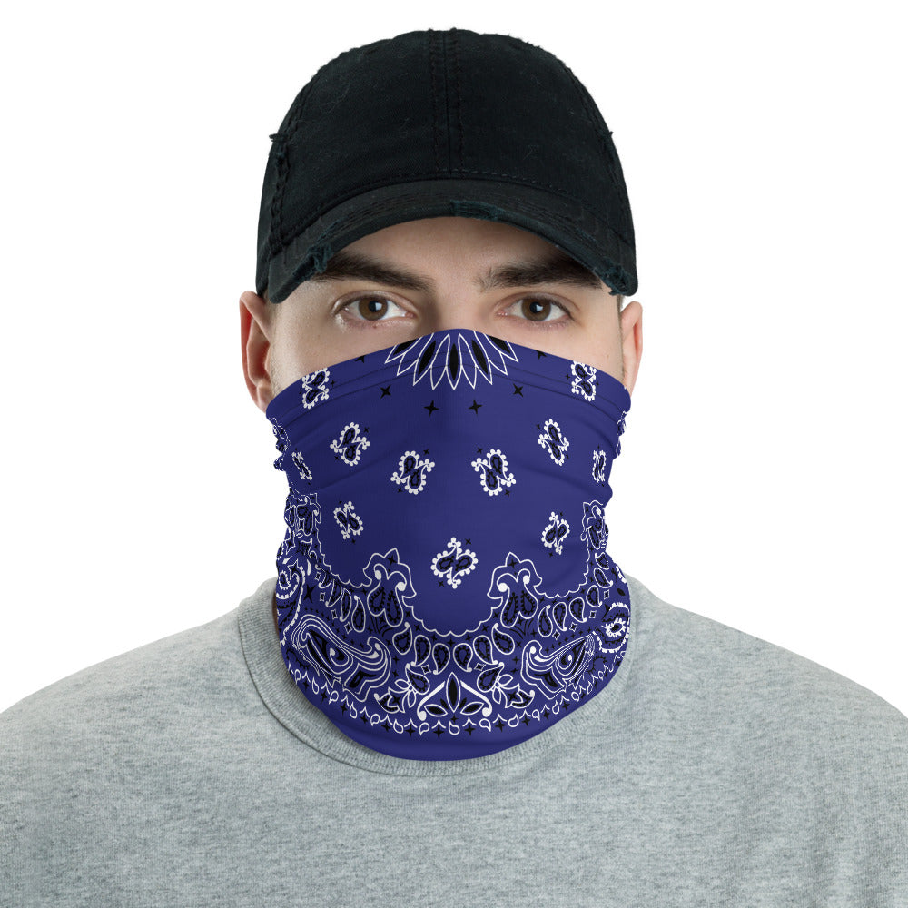 Blue Bandana Neck gaiter Snood-Bootlg