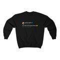Burn that excel spreadsheet - Kanye West Tweet Crewneck Sweatshirt-Black-L-Bootlg