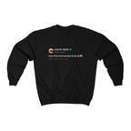 Burn that excel spreadsheet - Kanye West Tweet Crewneck Sweatshirt-Black-L-Bootlg